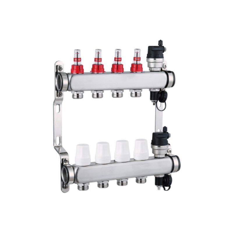 water manifold with air vent and drain valves_01 water manifold with air vent and drain valves_01